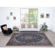 Traditional Vintage Handmade Turkish Area Rug. Hand-knotted Wool Carpet with Medallion Design Traditional Vintage Handmade Turkish Area Rug. Hand-knotted Wool Carpet with Medallion Design