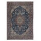 Traditional Vintage Handmade Turkish Area Rug. Hand-knotted Wool Carpet with Medallion Design Traditional Vintage Handmade Turkish Area Rug. Hand-knotted Wool Carpet with Medallion Design