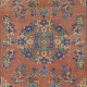 Hand-Knotted Vintage Turkish Red Area Rug. Traditional Wool Carpet for Home Decor