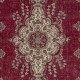 One-of-a-kind Vintage Turkish Red Area Rug. Hand-knotted Wool Carpet with Medallion Design