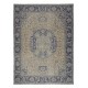 One of a kind Vintage Turkish Area Rug. Hand-Knotted Wool Large Carpet for Farmhouse and Country Home Decor