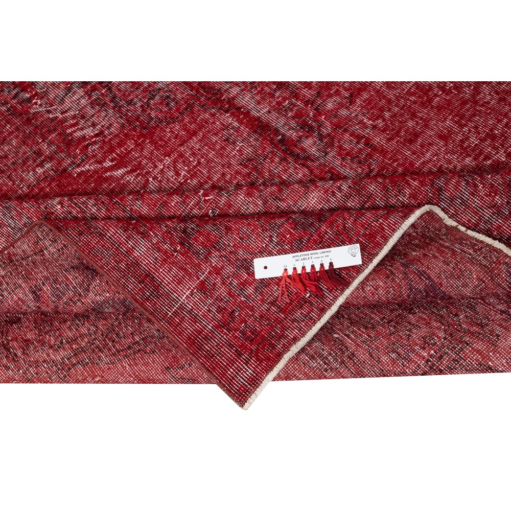Red Overdyed Wool Rug. Vintage Turkish Handmade Area Rug for Bedroom Red Overdyed Wool Rug. Vintage Turkish Handmade Area Rug for Bedroom