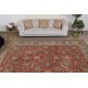 One-of-a-kind Vintage Turkish Large Area Rug. Red Hand-knotted Wool Carpet for Living Room