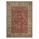 One-of-a-kind Vintage Turkish Large Area Rug. Red Hand-knotted Wool Carpet for Living Room