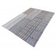 Vintage Gray Kilim Rug. Handwoven Cotton & Goat Hair, Oversize Turkish Flat-Weave Carpet