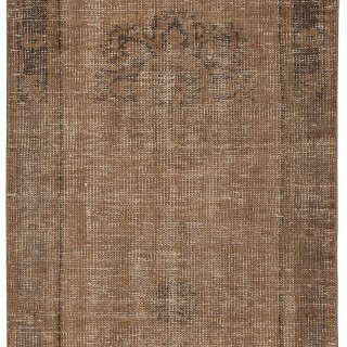 Brown Runner Rug for Hallway. Vintage Corridor Rug. Handmade Stair Rug. Kitchen Runner