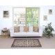 Handmade Turkish Rug for Bohemian and Classic Interiors. Vintage Floral Design Accent Rug