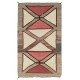 Antique Navajo Geometric Rug, Handwoven Wool, Natural Colors, Circa 1920–1940