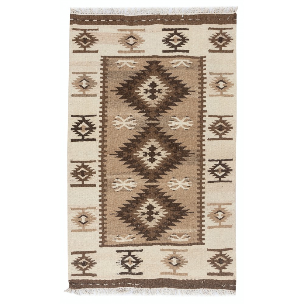 Vintage Hand-woven Kilim. 100% Natural Wool. Flat-weave Rug Vintage Hand-woven Kilim. 100% Natural Wool. Flat-weave Rug