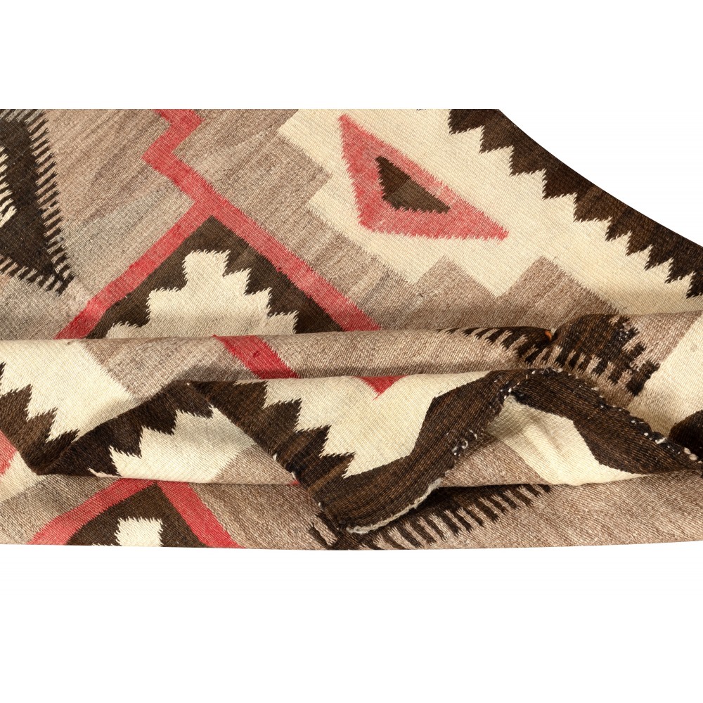 Antique Navajo Storm Pattern Rug, Handwoven Wool, Natural Colors, Circa 1930–1950 Antique Navajo Storm Pattern Rug, Handwoven Wool, Natural Colors, Circa 1930–1950