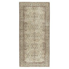 Vintage Turkish Area Rug. Rustic Handknotted Wool Carpet for Farmhouse and Boho Interiors