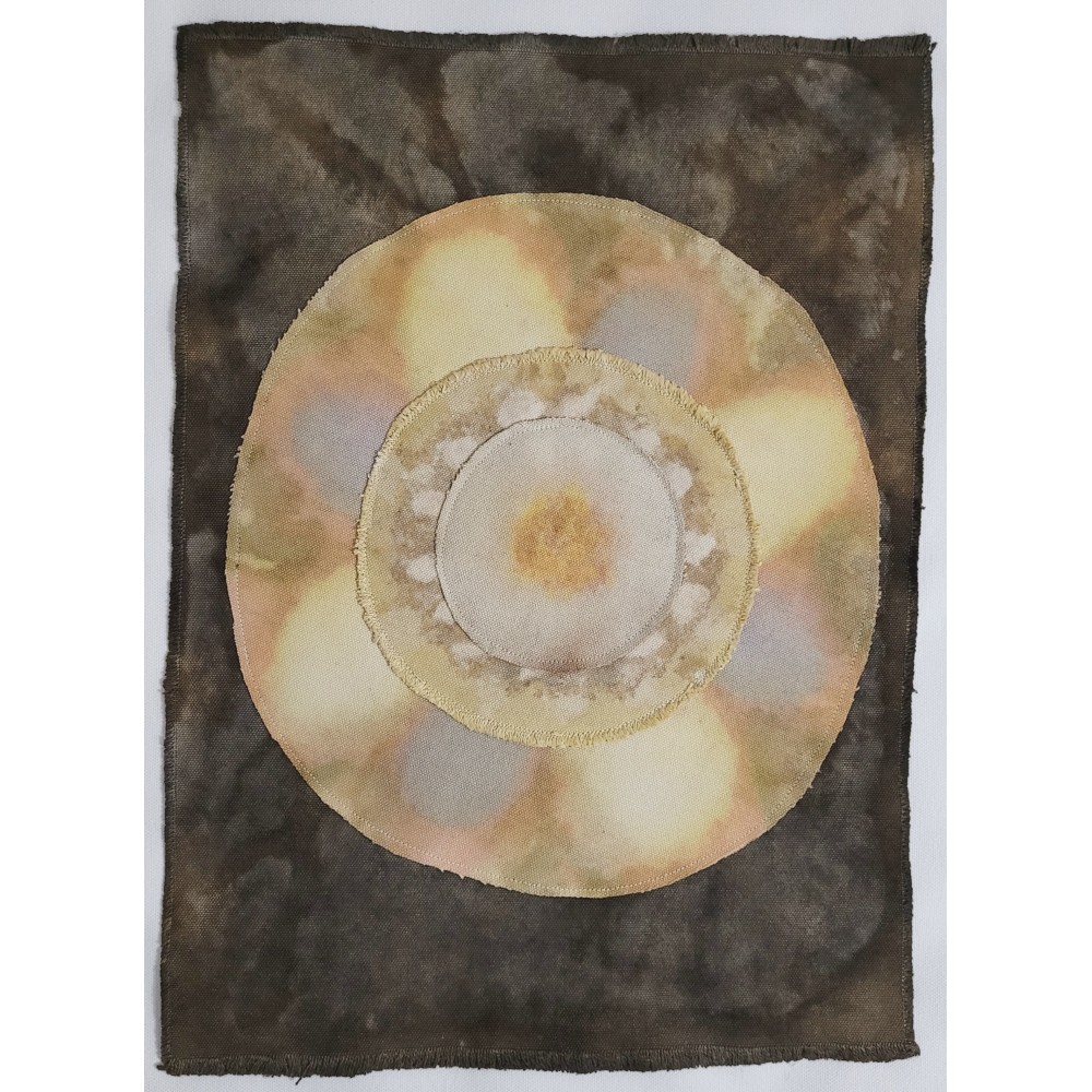COSMIC WHEEL (2) – Plant-Dyed Botanical Art on Cotton Canvas COSMIC WHEEL (2) – Plant-Dyed Botanical Art on Cotton Canvas