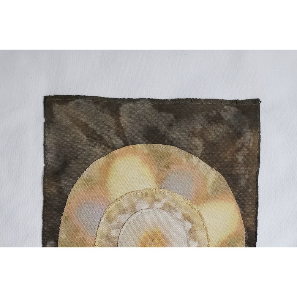 COSMIC WHEEL (2) – Plant-Dyed Botanical Art on Cotton Canvas COSMIC WHEEL (2) – Plant-Dyed Botanical Art on Cotton Canvas