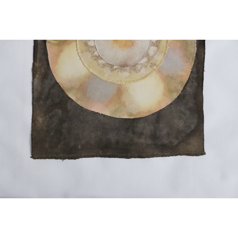 COSMIC WHEEL (2) – Plant-Dyed Botanical Art on Cotton Canvas COSMIC WHEEL (2) – Plant-Dyed Botanical Art on Cotton Canvas