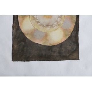 COSMIC WHEEL (2) – Plant-Dyed Botanical Art on Cotton Canvas COSMIC WHEEL (2) – Plant-Dyed Botanical Art on Cotton Canvas