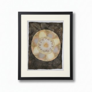 COSMIC WHEEL (2) – Plant-Dyed Botanical Art on Cotton Canvas