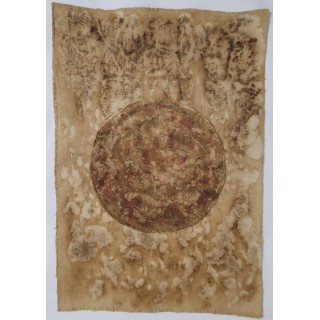 THE HEART OF THE EARTH (17) – Plant-Dyed Botanical Art on Cotton Canvas THE HEART OF THE EARTH (17) – Plant-Dyed Botanical Art on Cotton Canvas