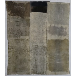 TIME (8) – Plant-Dyed Botanical Art on Cotton Canvas with Iron Sulphate TIME (8) – Plant-Dyed Botanical Art on Cotton Canvas with Iron Sulphate