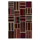 Handmade Striped Patchwork Kilim Rug "Flat-Weave". Custom Colors & Sizes