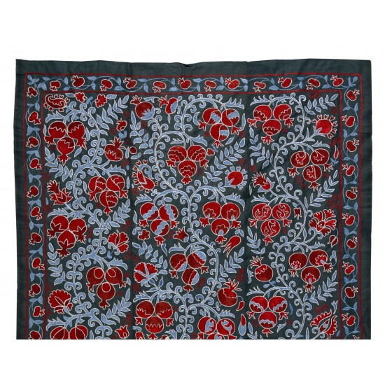 Brand New Uzbek Suzani Textile. Embroidered Cotton & Silk Wall Hanging, Bed Cover Brand New Uzbek Suzani Textile. Embroidered Cotton & Silk Wall Hanging, Bed Cover