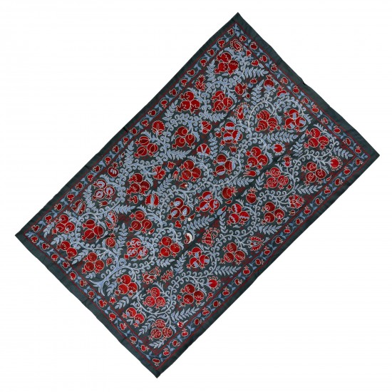 Brand New Uzbek Suzani Textile. Embroidered Cotton & Silk Wall Hanging, Bed Cover Brand New Uzbek Suzani Textile. Embroidered Cotton & Silk Wall Hanging, Bed Cover