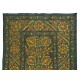 Silk Embroidery Wall Hanging, Modern Green Tapestry, Uzbek Wall Decor