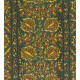 Silk Embroidery Wall Hanging, Modern Green Tapestry, Uzbek Wall Decor