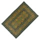 Silk Embroidery Wall Hanging, Modern Green Tapestry, Uzbek Wall Decor