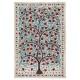 Uzbek Suzani Textile with Pomegranate Tree Design. Embroidered Cotton & Silk Wall Hanging, Bed Cover Uzbek Suzani Textile with Pomegranate Tree Design. Embroidered Cotton & Silk Wall Hanging, Bed Cover