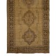 Authentic Hand-Knotted Vintage Turkish Runner Rug for Hallway Decor