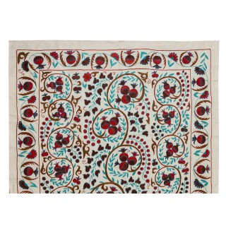 Modern Tapestry. Silk Embroidered Wall Hanging. Uzbek Suzani Bedspread