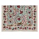 Modern Tapestry, Silk Embroidered Wall Hanging, Uzbek Suzani Bedspread