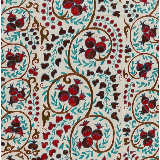 Brand New Uzbek Suzani Textile. Embroidered Cotton & Silk Wall Hanging, Bed Cover Brand New Uzbek Suzani Textile. Embroidered Cotton & Silk Wall Hanging, Bed Cover
