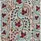 Modern Tapestry, Silk Embroidered Wall Hanging, Uzbek Suzani Bedspread