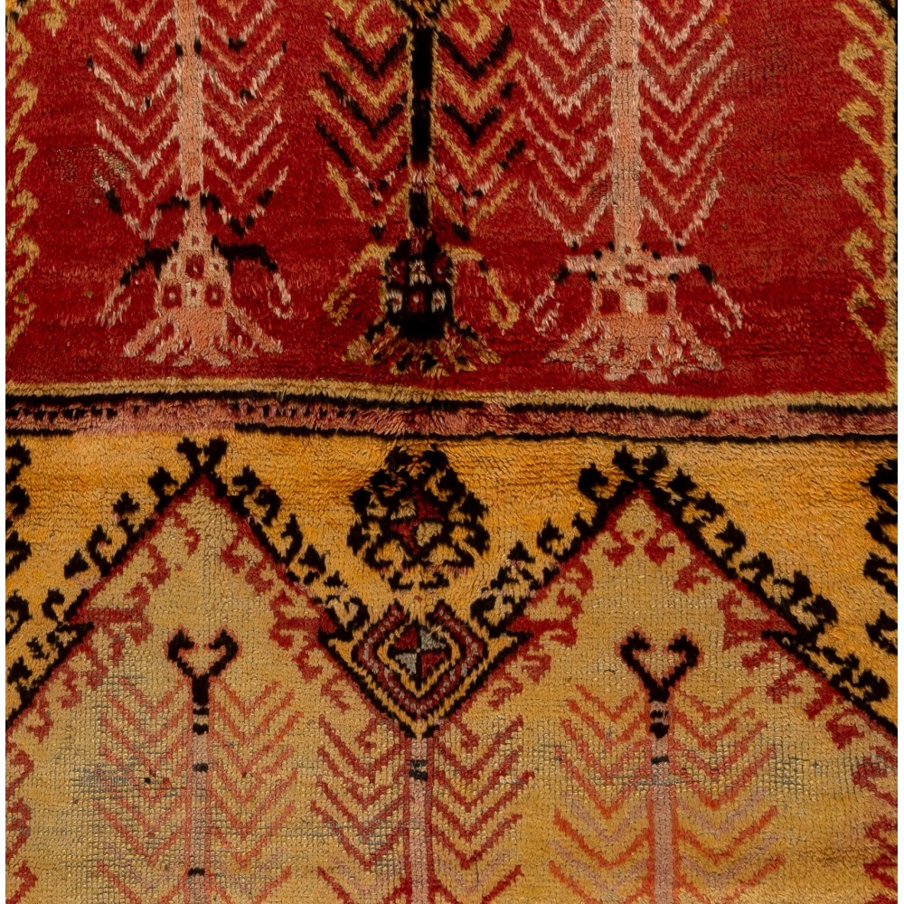Hand-Knotted Vintage Anatolian Rug, 100% Wool