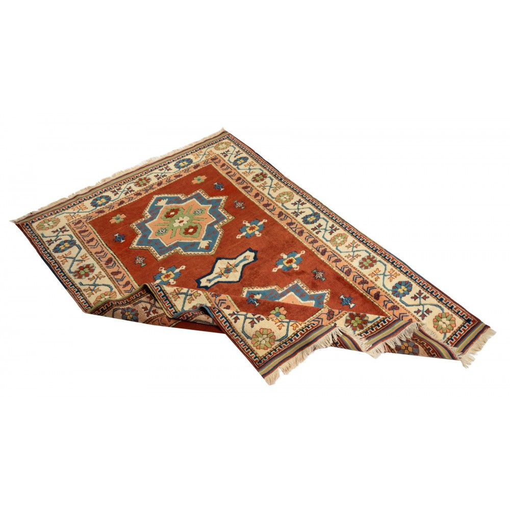 New Hand-knotted Turkish Area Rug, 100% Wool. Soft medium pile