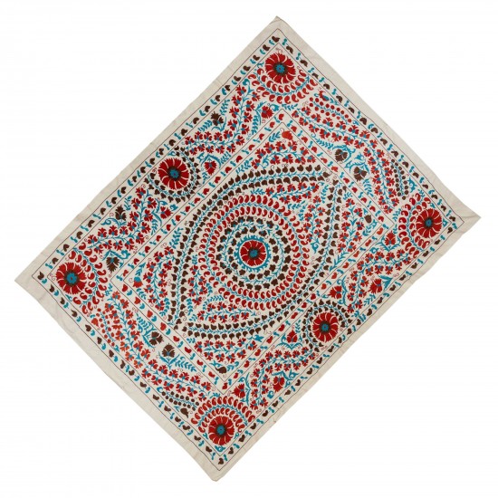 Brand New Uzbek Suzani Textile. Embroidered Cotton & Silk Wall Hanging, Bed Cover Brand New Uzbek Suzani Textile. Embroidered Cotton & Silk Wall Hanging, Bed Cover