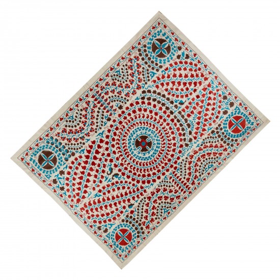Brand New Uzbek Suzani Textile. Embroidered Cotton & Silk Wall Hanging, Bed Cover Brand New Uzbek Suzani Textile. Embroidered Cotton & Silk Wall Hanging, Bed Cover