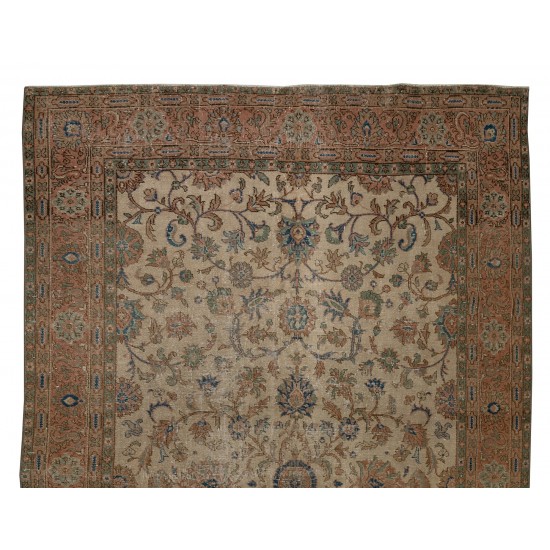Distressed Vintage Handmade Anatolian Oushak Area Rug for Home and Office Decor Distressed Vintage Handmade Anatolian Oushak Area Rug for Home and Office Decor