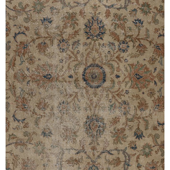 Distressed Vintage Handmade Anatolian Oushak Area Rug for Home and Office Decor Distressed Vintage Handmade Anatolian Oushak Area Rug for Home and Office Decor