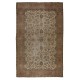 Distressed Vintage Handmade Anatolian Oushak Area Rug for Home and Office Decor