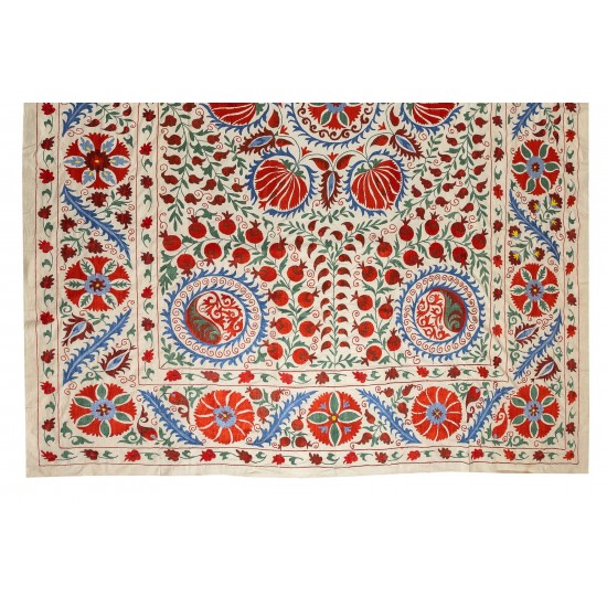Brand New Uzbek Suzani Textile. Embroidered Cotton & Silk Bed Cover Brand New Uzbek Suzani Textile. Embroidered Cotton & Silk Bed Cover
