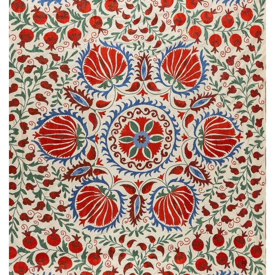 Brand New Uzbek Suzani Textile. Embroidered Cotton & Silk Bed Cover Brand New Uzbek Suzani Textile. Embroidered Cotton & Silk Bed Cover