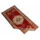 Mid-Century Handmade Central Anatolian Accent Rug in Red and Beige