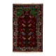 Vintage Handmade Turkish Wool Rug in Maroon, Beige, Blue & Pink Color