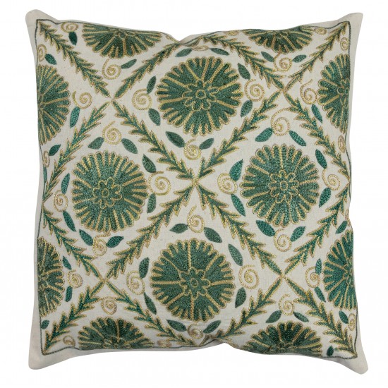 Brand New Uzbek Suzani Pillow Case. Embroidered Cotton & Silk Cushion Cover Brand New Uzbek Suzani Pillow Case. Embroidered Cotton & Silk Cushion Cover