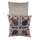 Uzbek Suzani Pillow Case. New Hand Embroidered Cotton & Silk Cushion Cover Uzbek Suzani Pillow Case. New Hand Embroidered Cotton & Silk Cushion Cover