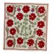 Floral Uzbek Suzani Pillow Case. Embroidered Cotton & Silk Cushion Cover Floral Uzbek Suzani Pillow Case. Embroidered Cotton & Silk Cushion Cover