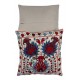 New Uzbek Suzani Pillow Case. Hand Embroidered Cotton & Silk Cushion Cover New Uzbek Suzani Pillow Case. Hand Embroidered Cotton & Silk Cushion Cover