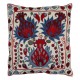 New Uzbek Suzani Pillow Case. Hand Embroidered Cotton & Silk Cushion Cover New Uzbek Suzani Pillow Case. Hand Embroidered Cotton & Silk Cushion Cover